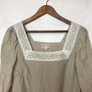 Nanette Lepore Lace Square Neck Blouse NWT Sm